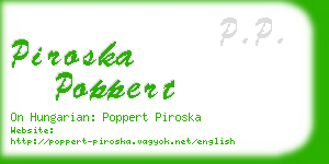 piroska poppert business card